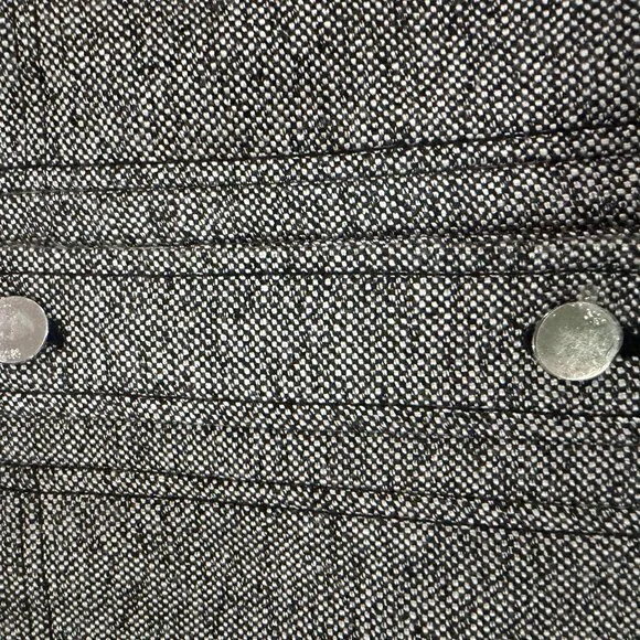 WMN 12 Anne Klein Tweed Lined Jacket Blazer Button Front Black/Gray nwot - Picture 6 of 13